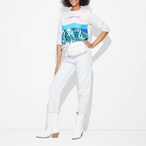 The Beach Boys Mountain Graphic Sweatshirt - Size M - Gray - NWT - Picture 3 of 8